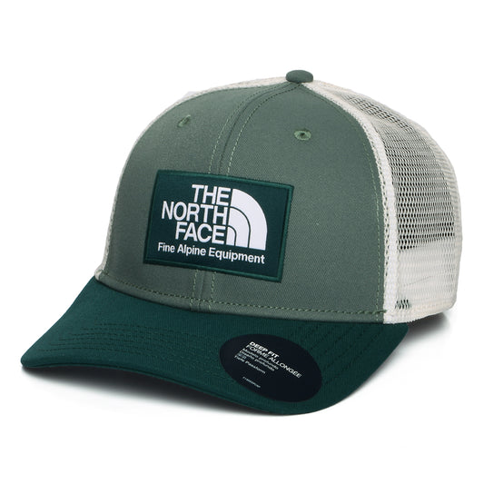 Gorra Trucker Mudder ajuste profundo Reciclado de The North Face - Salvia-Bosque-Blanco