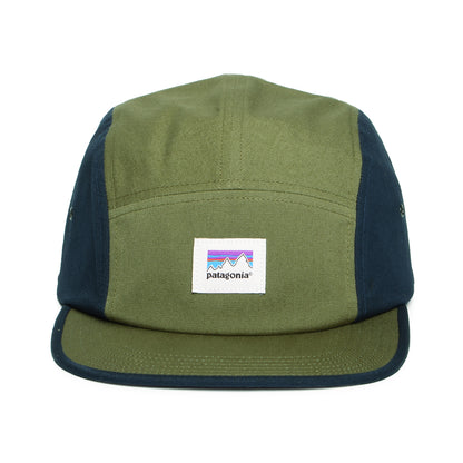 Gorra 5 paneles Graphic Maclure de algodón orgánico de Patagonia - Oliva-Azul