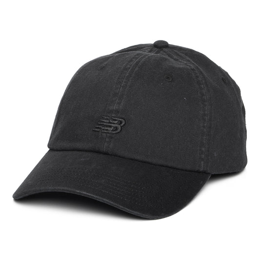 Gorra de béisbol Classic V 2.0 de sarga de algodón de New Balance - Negro sobre Negro