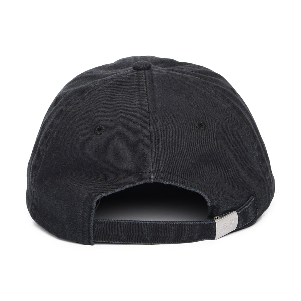 Gorra de béisbol Classic V 2.0 de sarga de algodón de New Balance - Negro sobre Negro