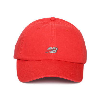 Gorra de béisbol Classic V 2.0 de sarga de algodón de New Balance - Rojo