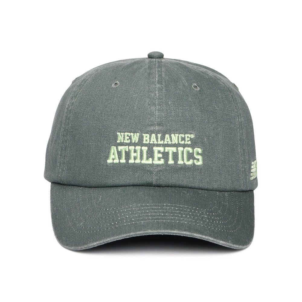 Gorra de béisbol NB Athletics de twill de algodón lavado de New Balance - Verde Oscuro