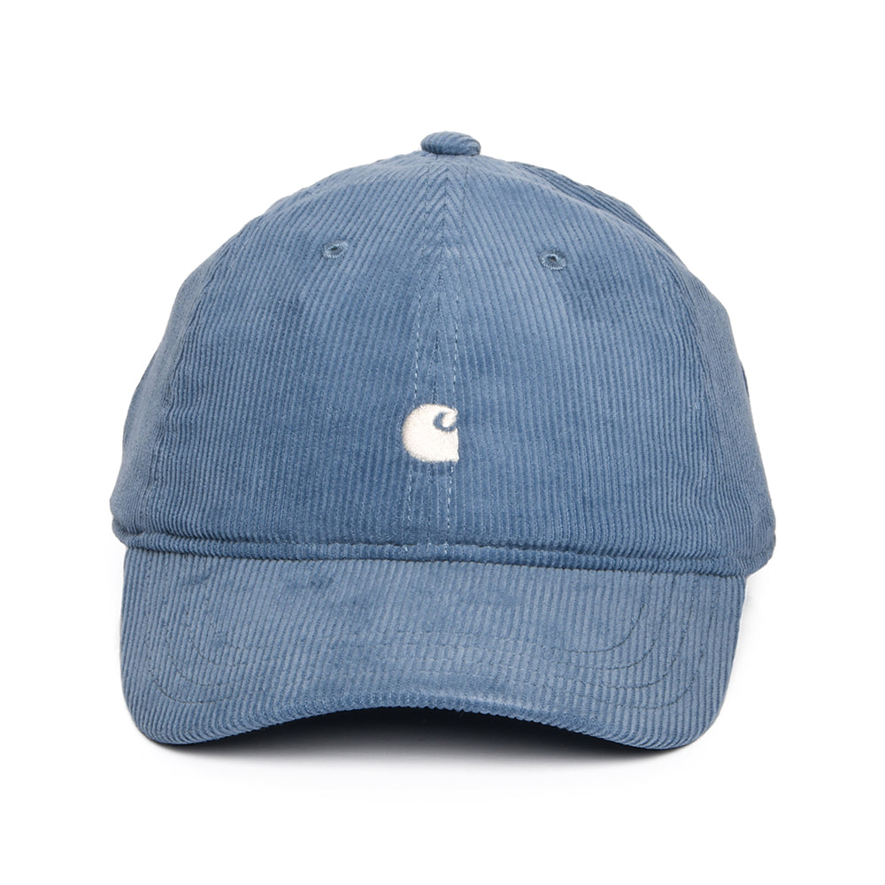 Gorra de béisbol Harlem de pana de Carhartt WIP - Azul Ártico-Blanco