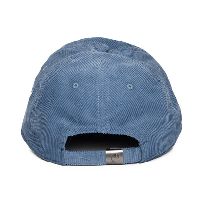 Gorra de béisbol Harlem de pana de Carhartt WIP - Azul Ártico-Blanco