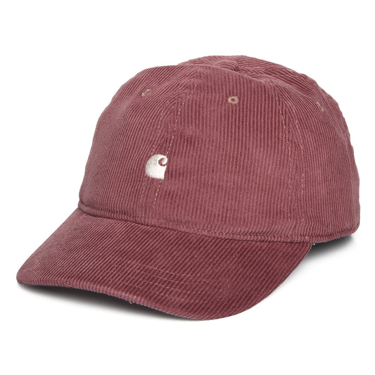 Gorra de béisbol Harlem de pana de Carhartt WIP - Rosa Violáceo-Blanco