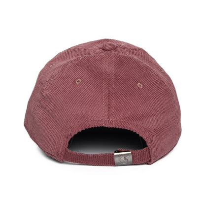 Gorra de béisbol Harlem de pana de Carhartt WIP - Rosa Violáceo-Blanco
