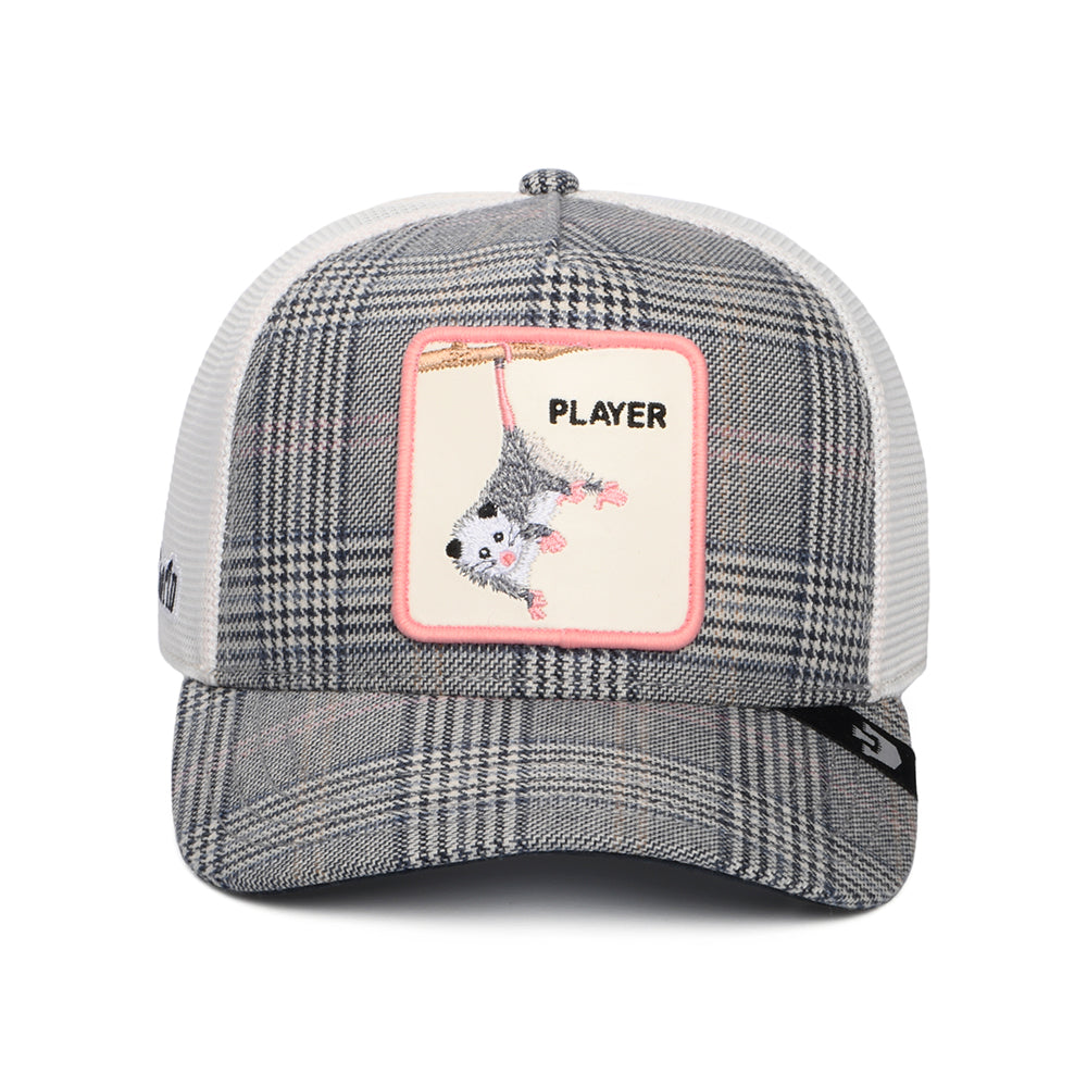 Gorra de camionero Zarigüeya de Moon de Goorin - Azul Marino-Blanco