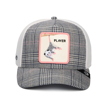 Gorra de camionero Zarigüeya de Moon de Goorin - Azul Marino-Blanco