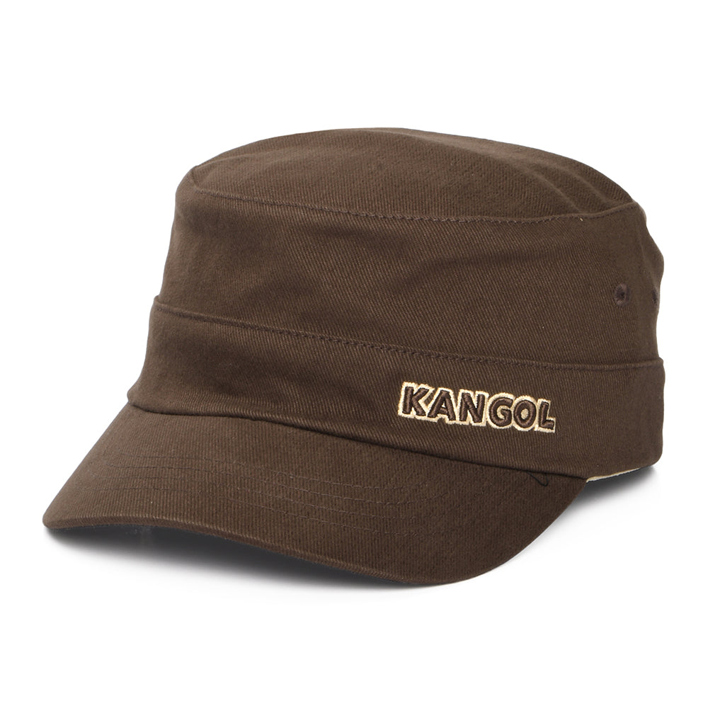 Gorra militar de sarga de algodón de Kangol - Marrón