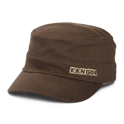 Gorra militar de sarga de algodón de Kangol - Marrón