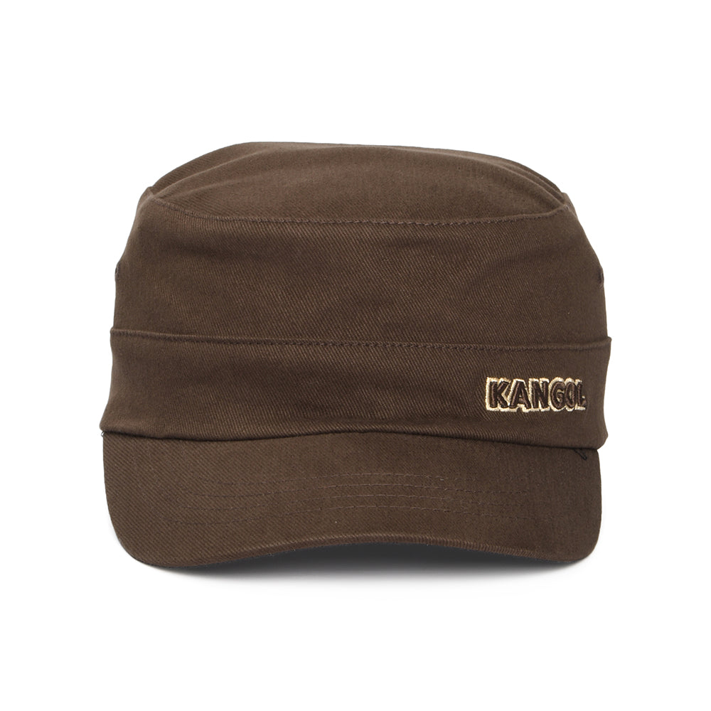 Gorra militar de sarga de algodón de Kangol - Marrón