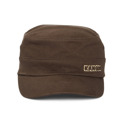 Gorra militar de sarga de algodón de Kangol - Marrón