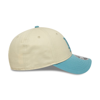 Gorra de béisbol 9FORTY - MLB Colourblock L.A. Dodgers de New Era - Crema-Azul Cielo