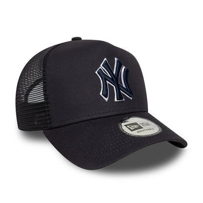 Gorra de camionero A-Frame MLB Outline New York Yankees de New Era - Azul Marino