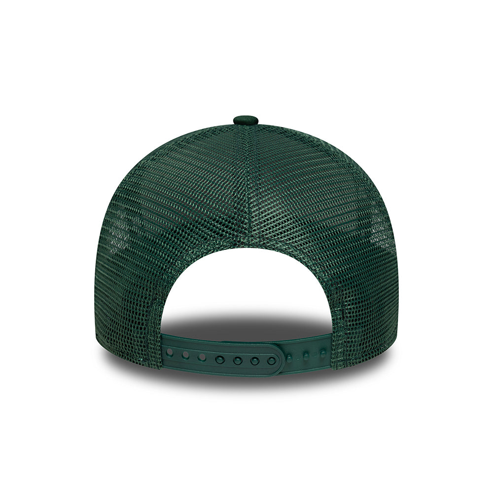 Gorra Trucker A-Frame MLB League Essential New York Yankees de New Era - Verde Oscuro-Blanco