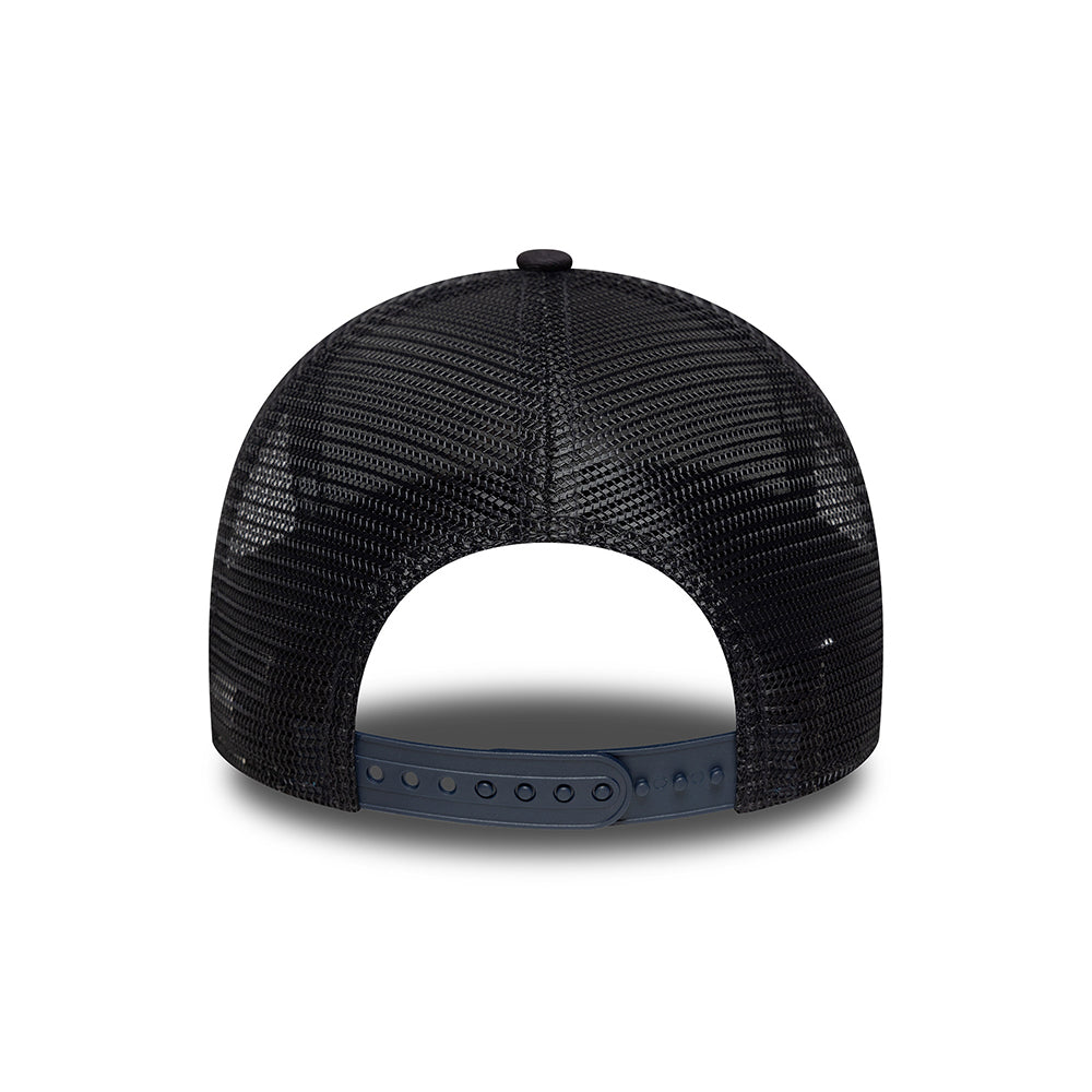 Gorra de camionero A-Frame con parche NE de New Era - Azul Marino