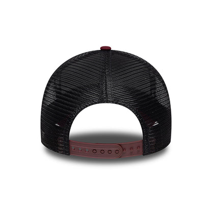 Gorra de camionero A-Frame con parche NE de New Era - Burdeos