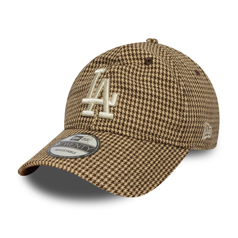 Gorra de béisbol 9TWENTY MLB Hountstooth L.A. Dodgers de New Era - Beige-Marrón