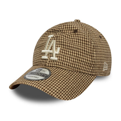Gorra de béisbol 9TWENTY MLB Hountstooth L.A. Dodgers de New Era - Beige-Marrón