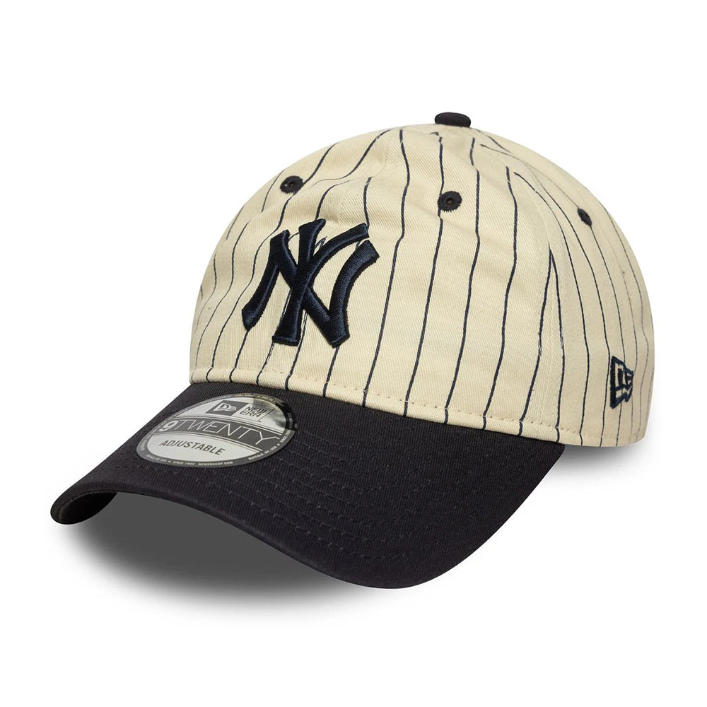 Gorra de béisbol 9TWENTY MLB Pinstripe New York Yankees de New Era - Crema-Azul Marino