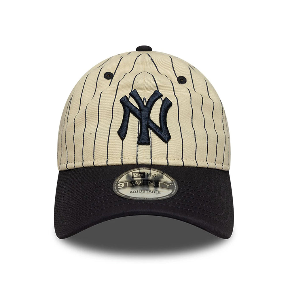 Gorra de béisbol 9TWENTY MLB Pinstripe New York Yankees de New Era - Crema-Azul Marino
