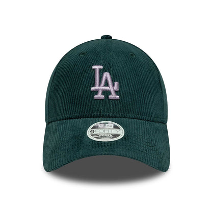 Gorra de béisbol 9FORTY MLB Cord L.A. Dodgers para mujeres de New Era - Verde Oscuro-Lavanda