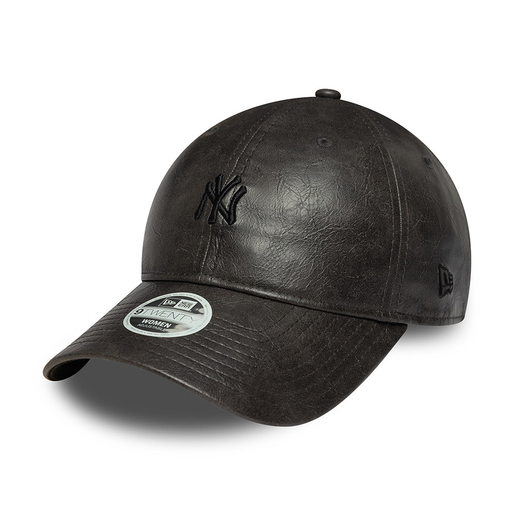 Gorra de béisbol mujeres 9TWENTY New York Yankees de New Era - Negro sobre Negro