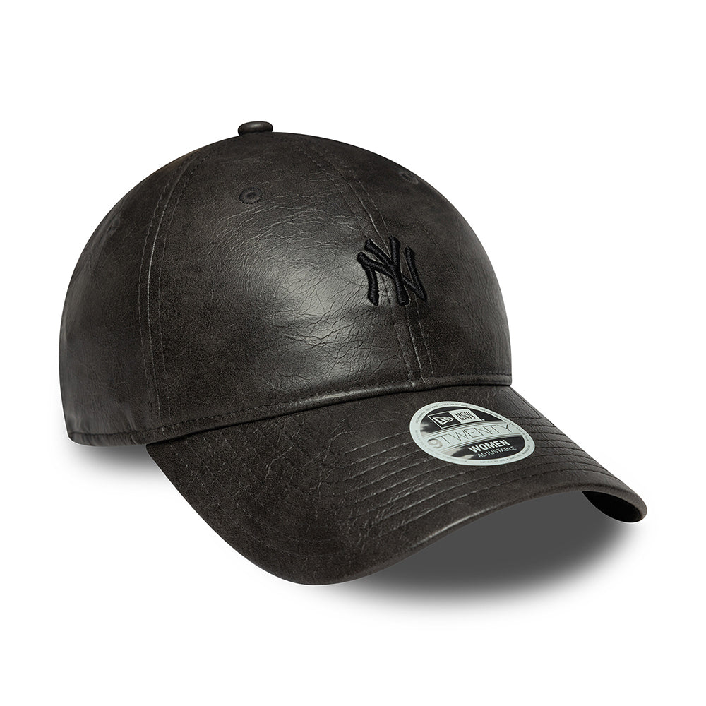 Gorra de béisbol mujeres 9TWENTY New York Yankees de New Era - Negro sobre Negro