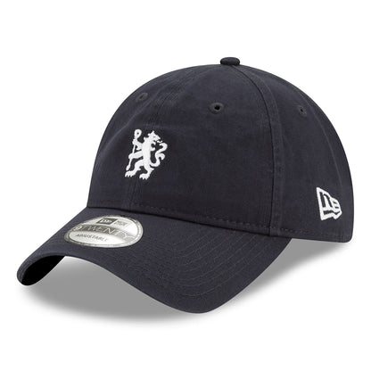 Gorra de béisbol 9TWENTY con cresta de león bordada Chelsea FC de New Era - Azul Marino-Blanco