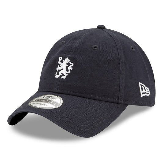 Gorra de béisbol 9TWENTY con cresta de león bordada Chelsea FC de New Era - Azul Marino-Blanco