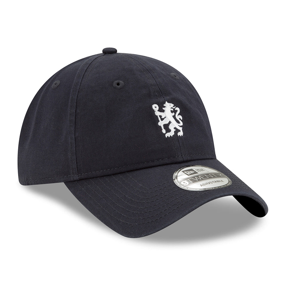 Gorra de béisbol 9TWENTY con cresta de león bordada Chelsea FC de New Era - Azul Marino-Blanco