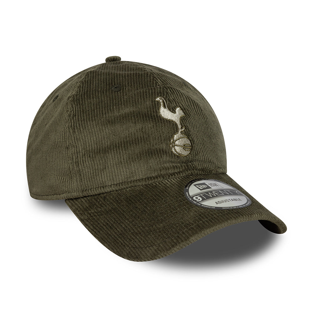 Gorra de béisbol 9TWENTY con cordón Tottenham Hotspur FC de New Era - Verde Oliva