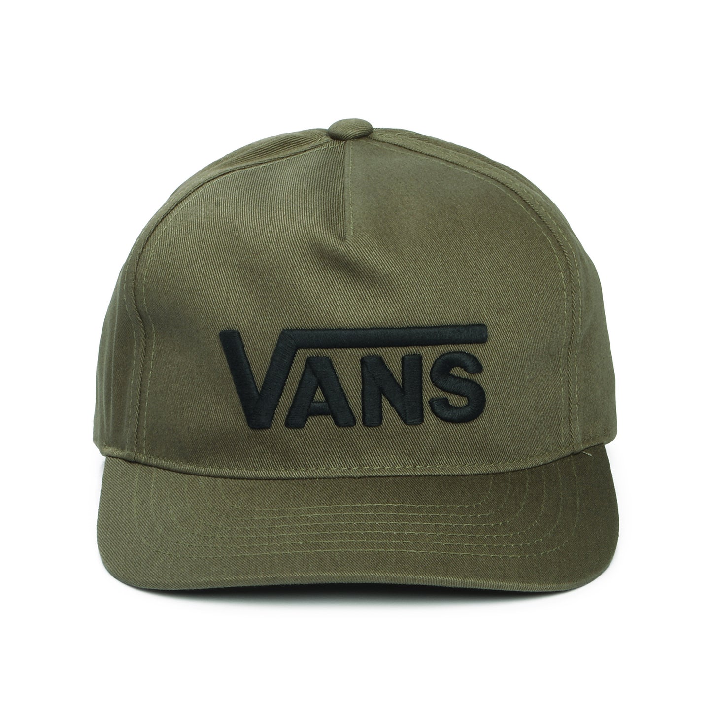 Gorra Snapback Drop V Logo visera curvada de Vans - Verde Oliva-Negro