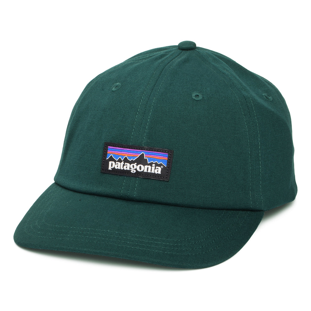 Gorra de béisbol P-6 Label de algodón orgánico de Patagonia - Verde Oscuro