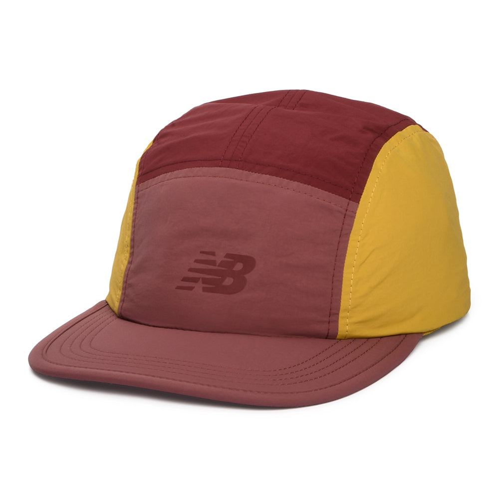 Gorra 5 paneles Everyday reciclado de New Balance - Burdeos-Mostaza