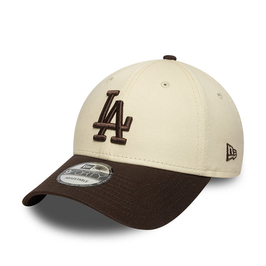Gorra de béisbol 9FORTY MLB Side Patch L.A. Dodgers de New Era - Crema-Marrón