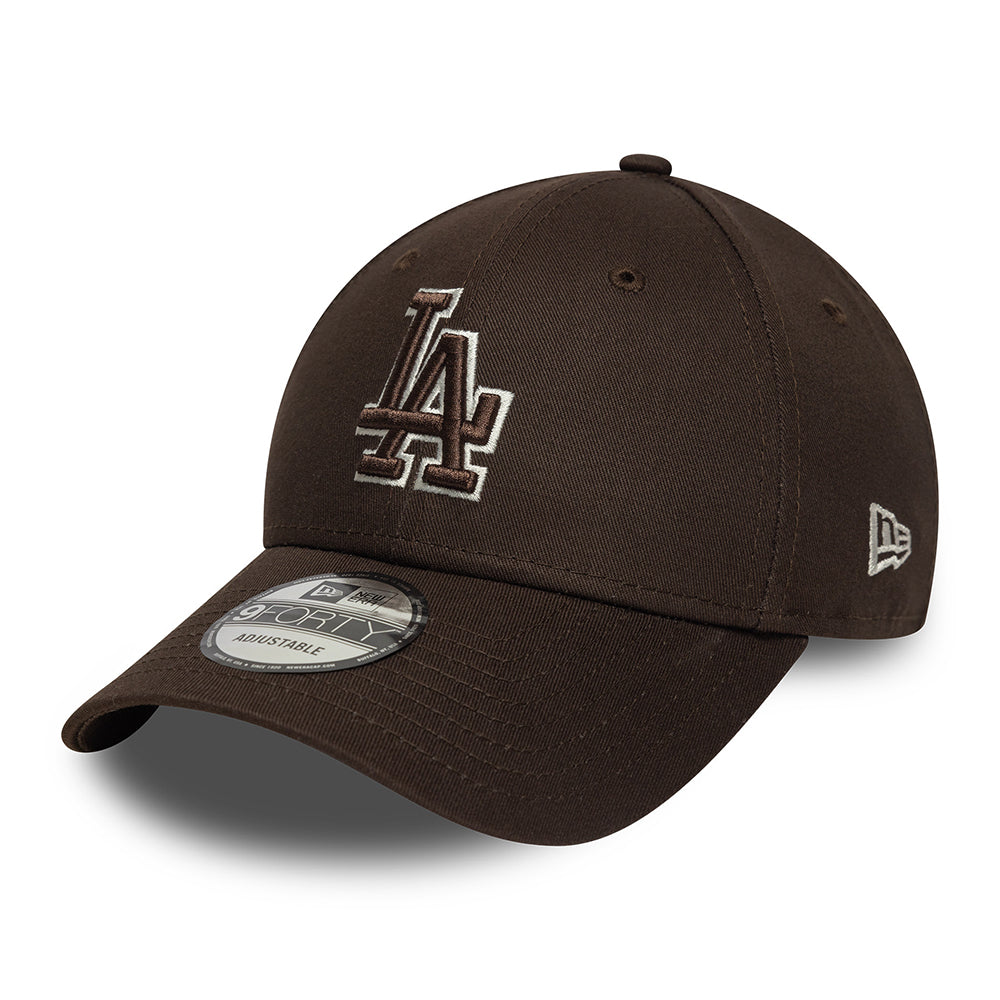 Gorra de béisbol 9FORTY MLB Team Outline L.A. Dodgers de New Era - Marrón-Piedra