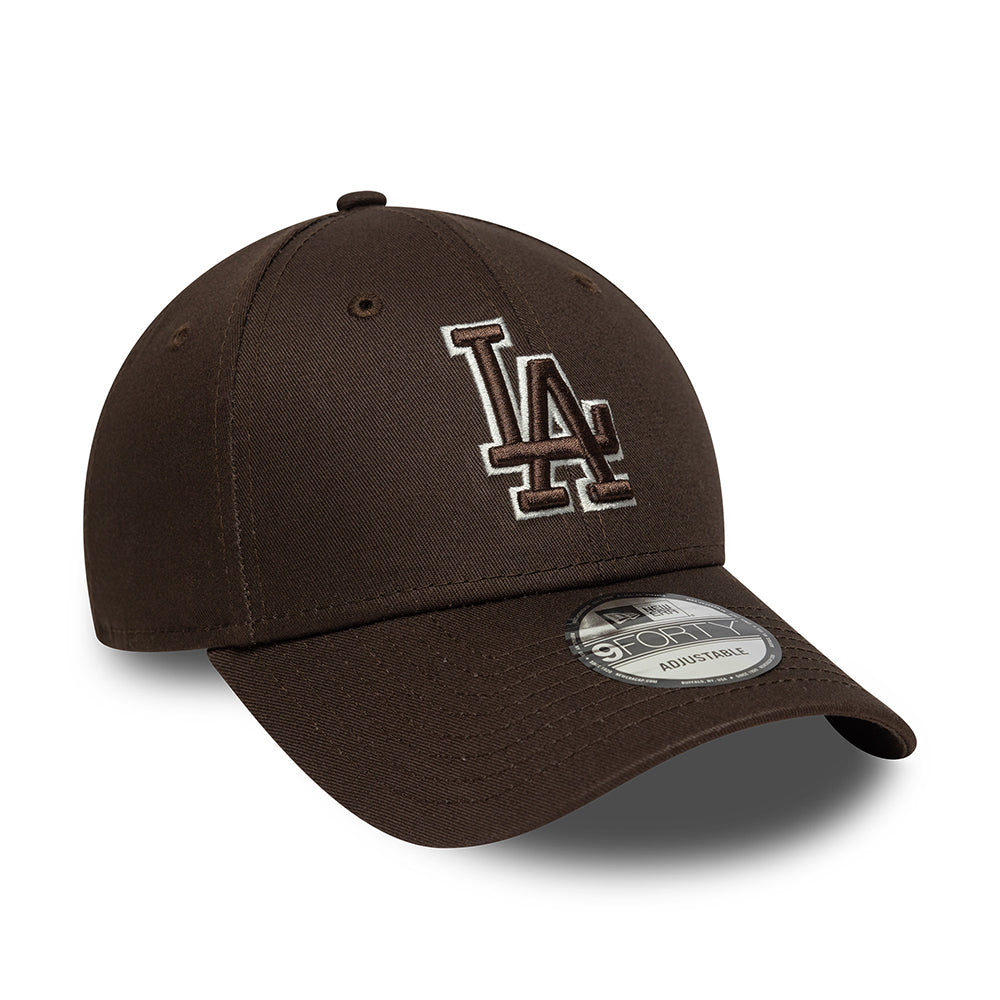 Gorra de béisbol 9FORTY MLB Team Outline L.A. Dodgers de New Era - Marrón-Piedra