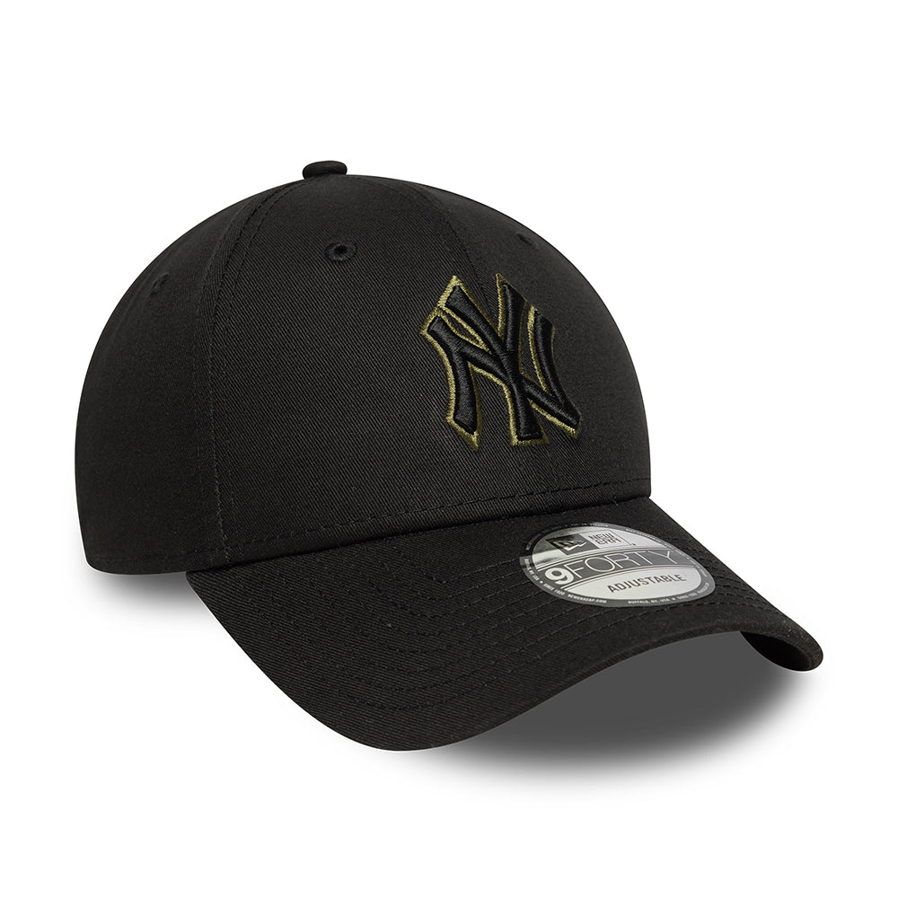 Gorra de béisbol 9FORTY MLB Team Outline New York Yankees de New Era - Negro-Oliva