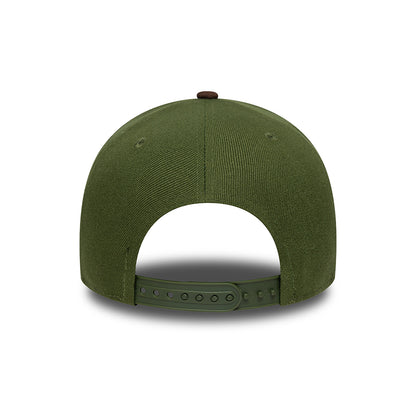 Gorra Snapback 9FORTY A-Frame MLB Suede Visor L.A. Dodgers de New Era - Musgo-Marrón