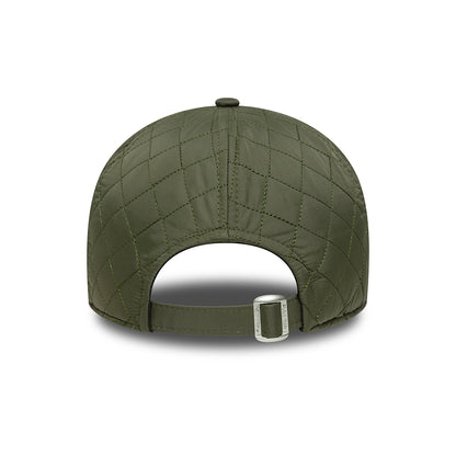 Gorra de béisbol 9TWENTY MLB Quilted L.A. Dodgers de New Era - Verde Musgo-Naranja