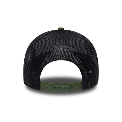 Gorra de camionero A-Frame con parche NE de New Era - Verde Musgo