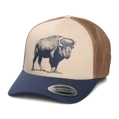 Gorra de camionero Delta Buffalo Roam Road Ready de Columbia - Beige-Marrón-Azul Marino