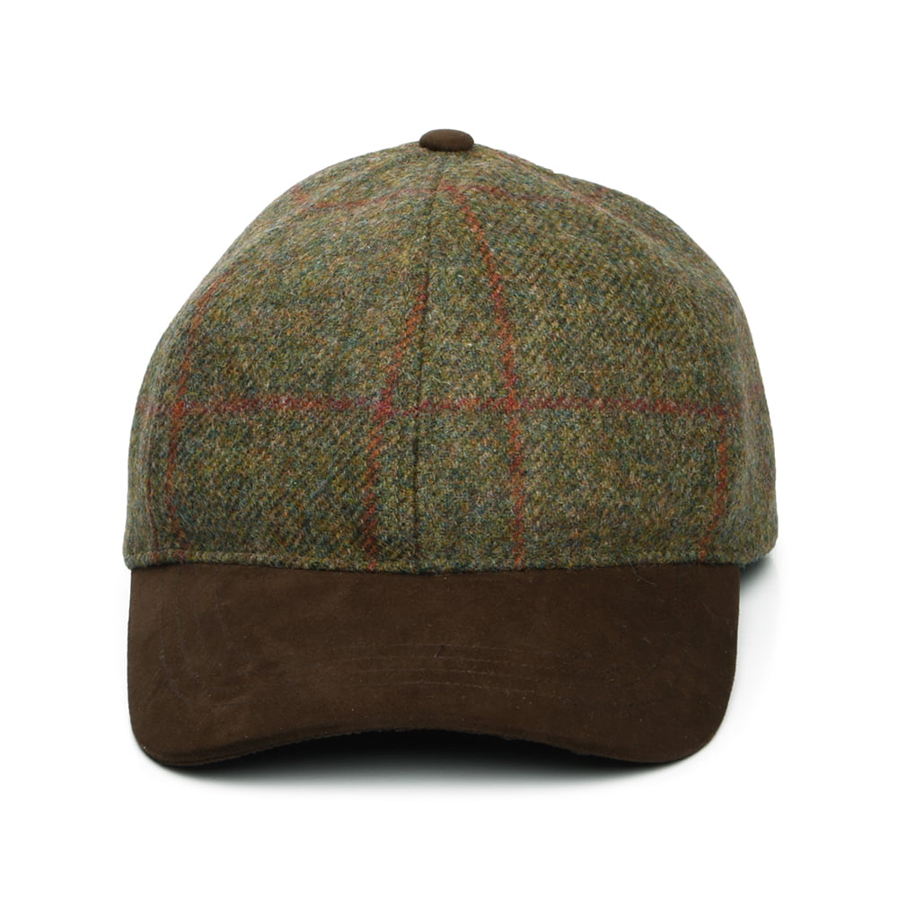 Gorra de béisbol Newbury resistente al agua de lana británica de Failsworth - Verde Oliva-Marrón