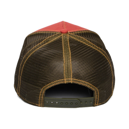 Gorra de camionero Calavera de Stetson - Rojo-Marrón