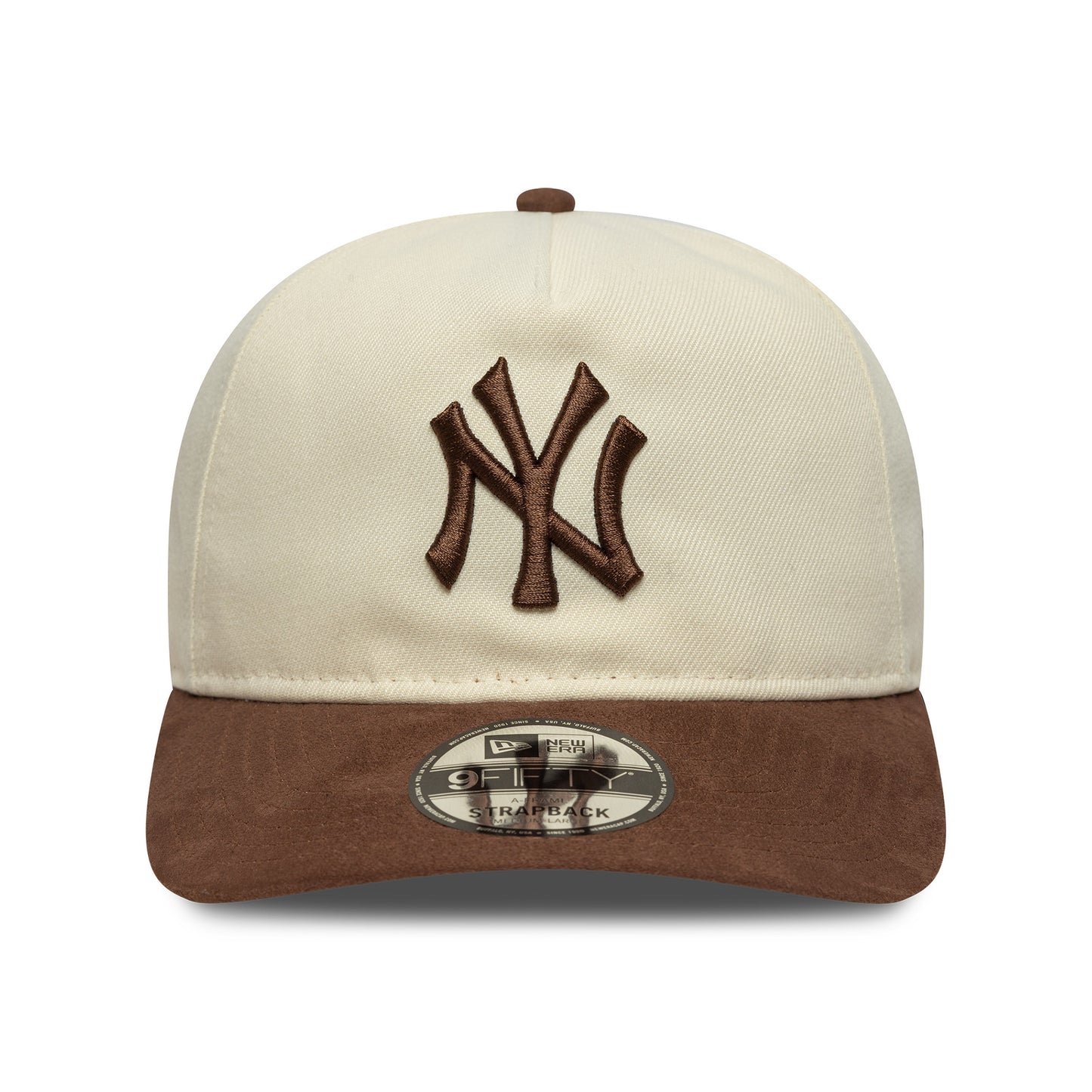 Gorra béisbol 9FIFTY A-Frame MLB Suede Visor NY Yankees de New Era - Crema-Chocolate