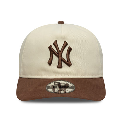 Gorra béisbol 9FIFTY A-Frame MLB Suede Visor NY Yankees de New Era - Crema-Chocolate