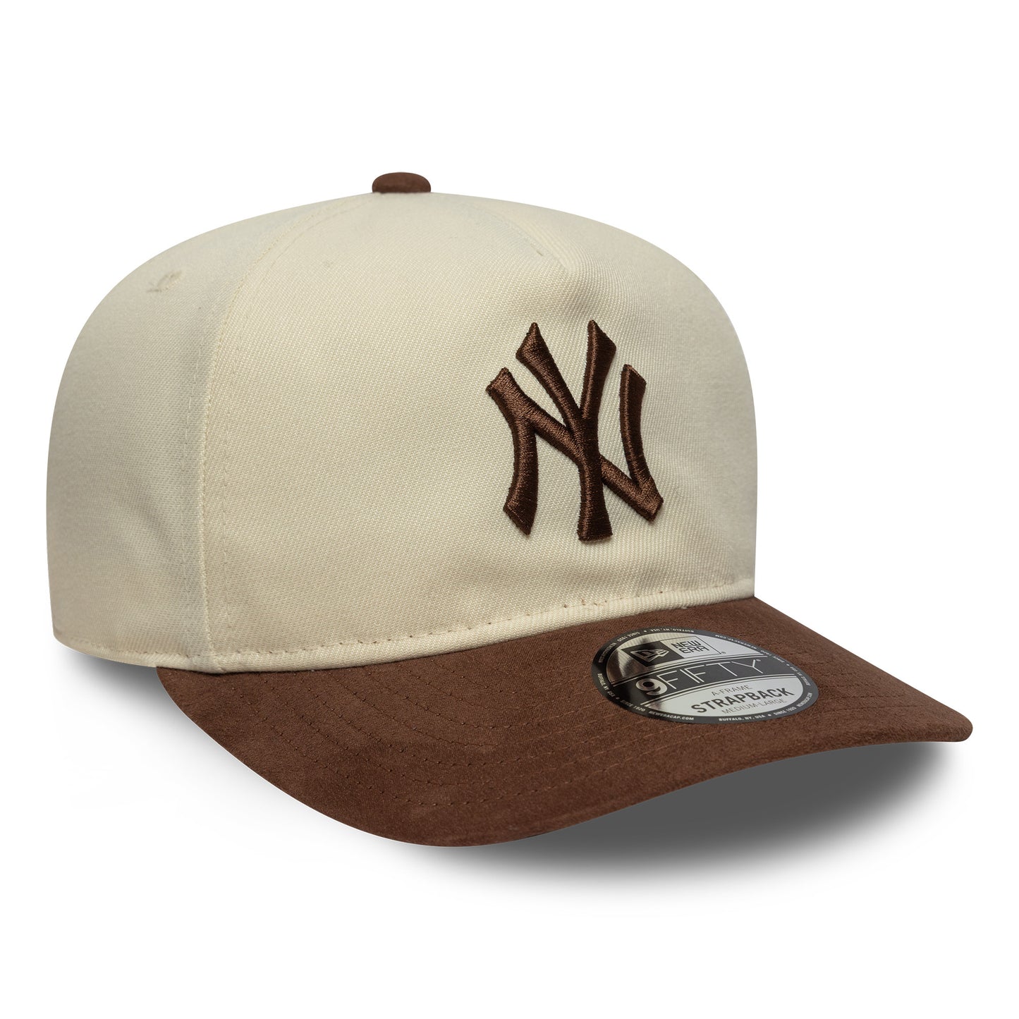 Gorra béisbol 9FIFTY A-Frame MLB Suede Visor NY Yankees de New Era - Crema-Chocolate