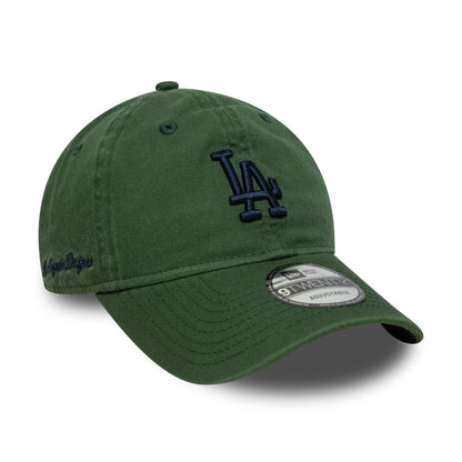 Gorra de béisbol 9TWENTY MLB Washed Script L.A. Dodgers de New Era - Verde-Azul Marino