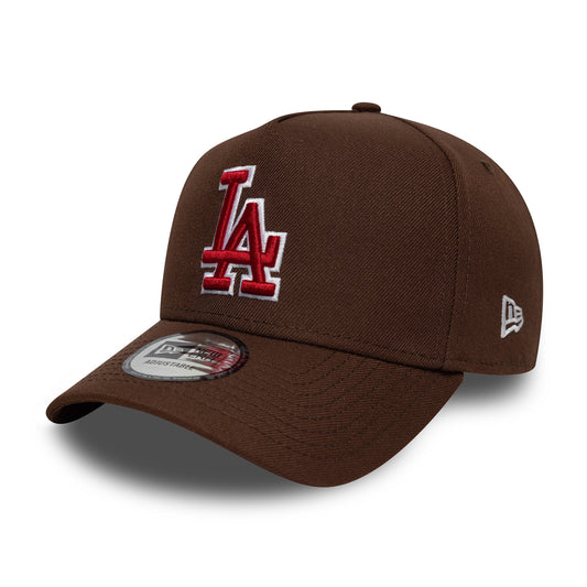 Gorra Snapback 9FORTY - MLB Outline Script L.A. Dodgers de New Era - Chocolate